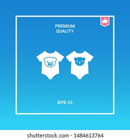 Baby rompers icon. Graphic elements for your design