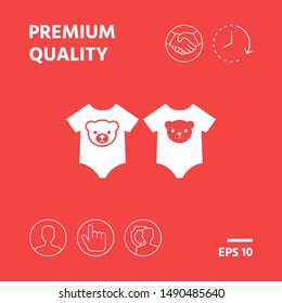 Baby rompers icon. Graphic elements for your design