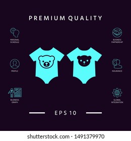 Baby rompers icon. Graphic elements for your design