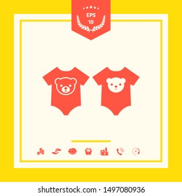 Baby rompers icon. Graphic elements for your design