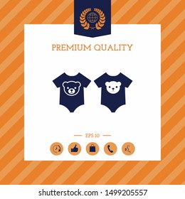 Baby rompers icon. Graphic elements for your design