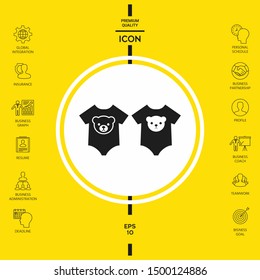 Baby rompers icon. Graphic elements for your design