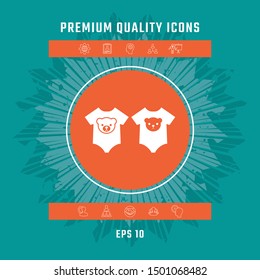 Baby rompers icon. Graphic elements for your design