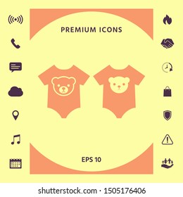 Baby rompers icon. Graphic elements for your design