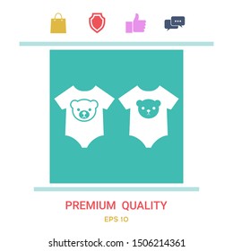 Baby rompers icon. Graphic elements for your design