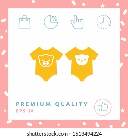 Baby rompers icon. Graphic elements for your design