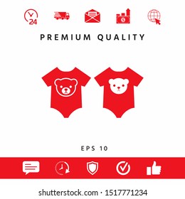 Baby rompers icon. Graphic elements for your design