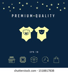 Baby rompers icon. Graphic elements for your design
