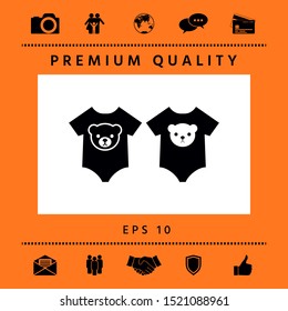 Baby rompers icon. Graphic elements for your design