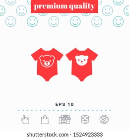 Baby rompers icon. Graphic elements for your design