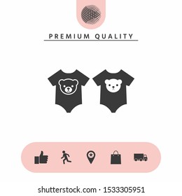 Baby rompers icon. Graphic elements for your design