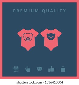 Baby rompers icon. Graphic elements for your design