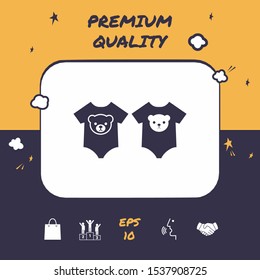 Baby rompers icon. Graphic elements for your design