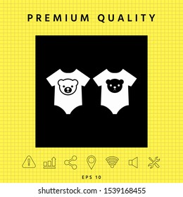 Baby rompers icon. Graphic elements for your design