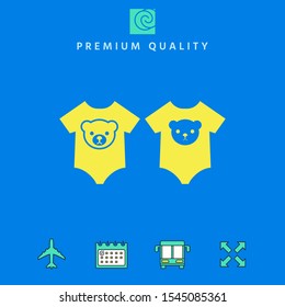 Baby rompers icon. Graphic elements for your design