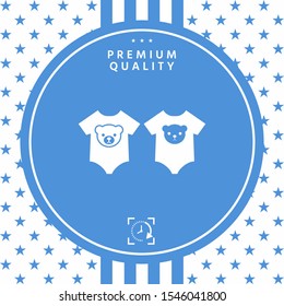 Baby rompers icon. Graphic elements for your design