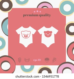 Baby rompers icon. Graphic elements for your design