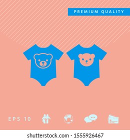 Baby rompers icon. Graphic elements for your design