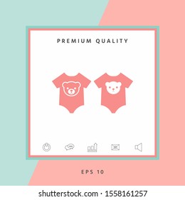 Baby rompers icon. Graphic elements for your design