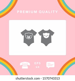 Baby rompers icon. Graphic elements for your design