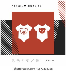 Baby rompers icon. Graphic elements for your design