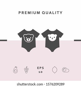 Baby rompers icon. Graphic elements for your design