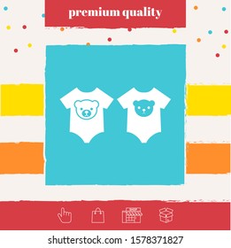 Baby rompers icon. Graphic elements for your design