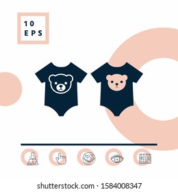 Baby rompers icon. Graphic elements for your design