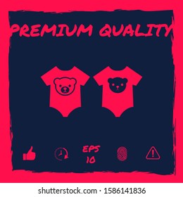 Baby rompers icon. Graphic elements for your design