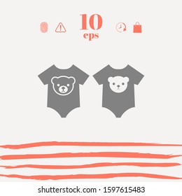 Baby rompers icon. Graphic elements for your design