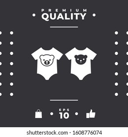 Baby rompers icon. Graphic elements for your design