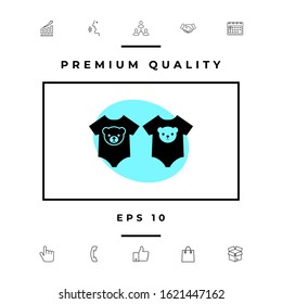 Baby rompers icon. Graphic elements for your design