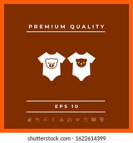 Baby rompers icon. Graphic elements for your design