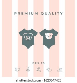 Baby rompers icon. Graphic elements for your design