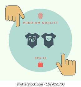 Baby rompers icon. Graphic elements for your design