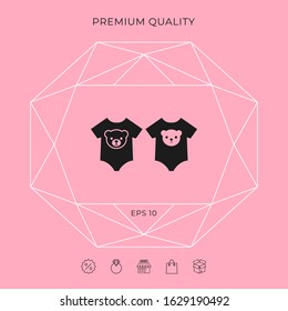 Baby rompers icon. Graphic elements for your design