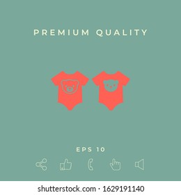 Baby rompers icon. Graphic elements for your design