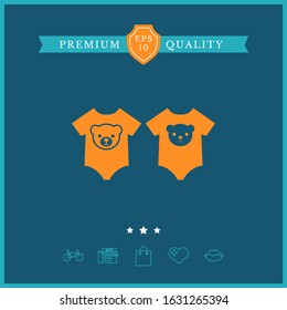 Baby rompers icon. Graphic elements for your design
