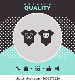 Baby rompers icon. Graphic elements for your design