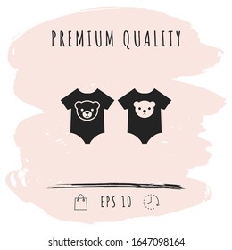 Baby rompers icon. Graphic elements for your design