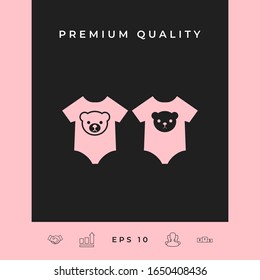 Baby rompers icon. Graphic elements for your design