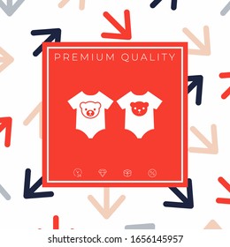 Baby rompers icon. Graphic elements for your design
