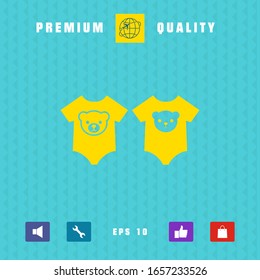 Baby rompers icon. Graphic elements for your design