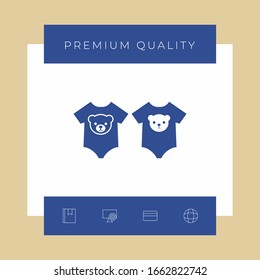 Baby rompers icon. Graphic elements for your design