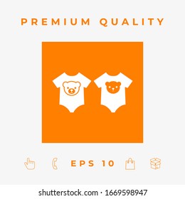 Baby rompers icon. Graphic elements for your design