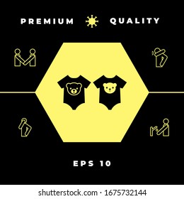 Baby rompers icon. Graphic elements for your design