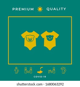 Baby rompers icon. Graphic elements for your design