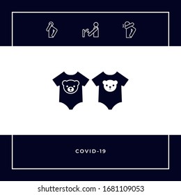 Baby rompers icon. Graphic elements for your design