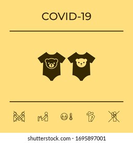 Baby rompers icon. Graphic elements for your design