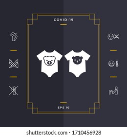 Baby rompers icon. Graphic elements for your design